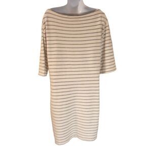Marlene Birger striped reversed terry mini dress size S